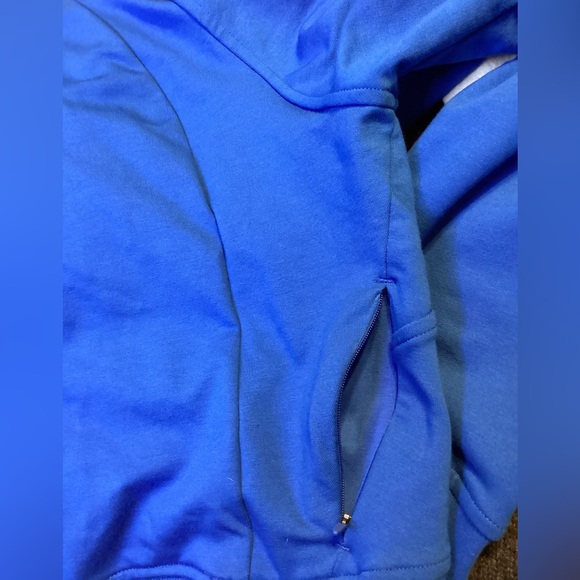 NWT CRZ YOGA Fleece Zip Cropped Hoodie Size L - Picture 10 of 12